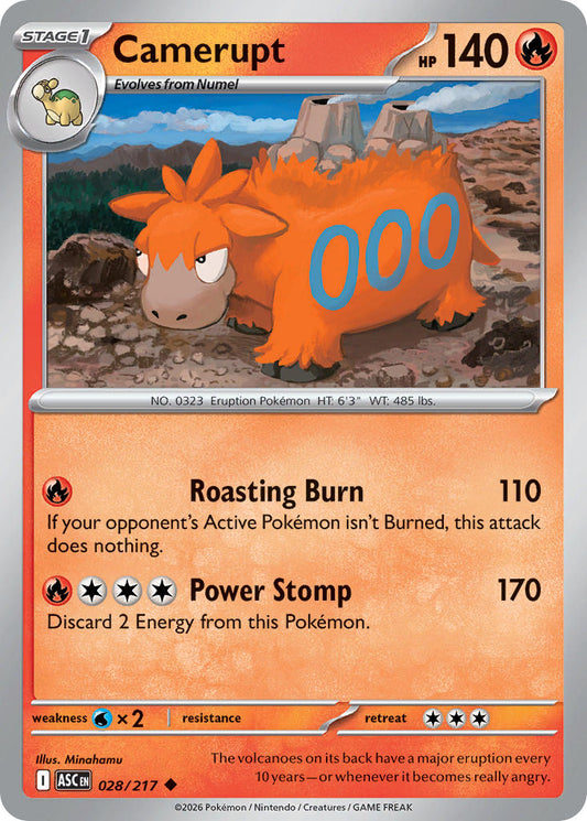 Camerupt 028/217 - POKEMON MEGA EVOLUTION: ASCENDED HEROES