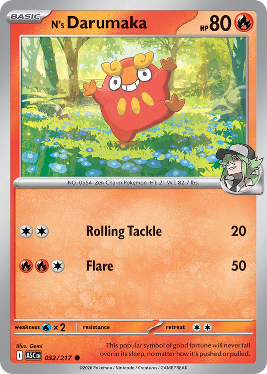 N's Darumaka 032/217 - POKEMON MEGA EVOLUTION: ASCENDED HEROES
