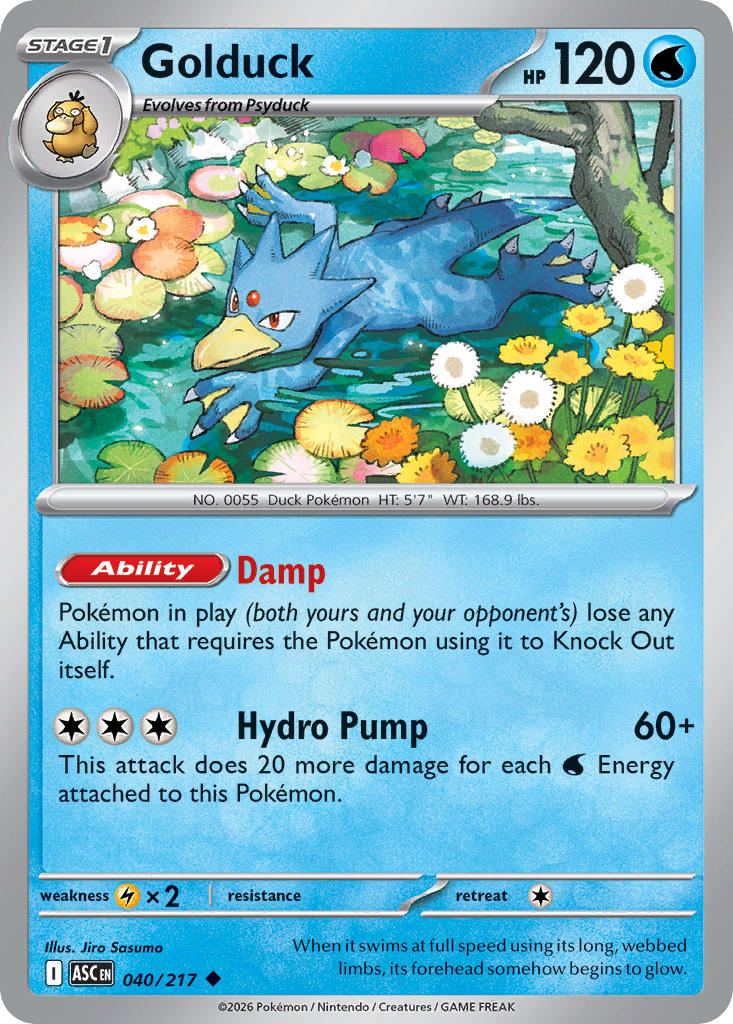 Golduck 040/217 - POKEMON MEGA EVOLUTION: ASCENDED HEROES