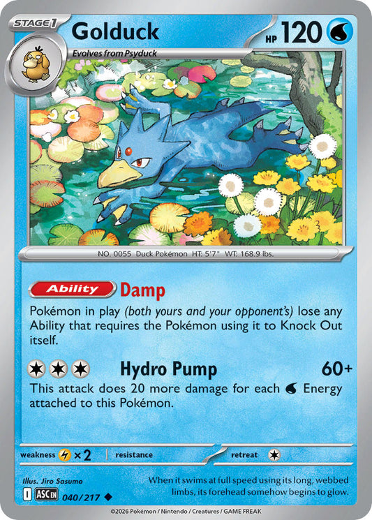Golduck 040/217 - POKEMON MEGA EVOLUTION: ASCENDED HEROES