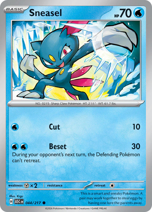 Sneasel 044/217 - POKEMON MEGA EVOLUTION: ASCENDED HEROES