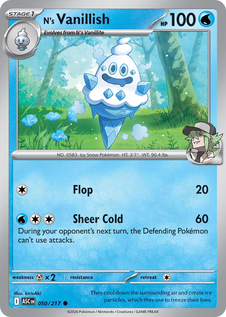 N's Vanillish 050/217 - POKEMON MEGA EVOLUTION: ASCENDED HEROES