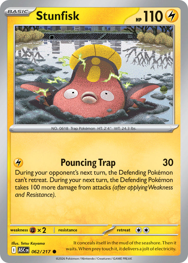 Stunfisk 062/217 - POKEMON MEGA EVOLUTION: ASCENDED HEROES