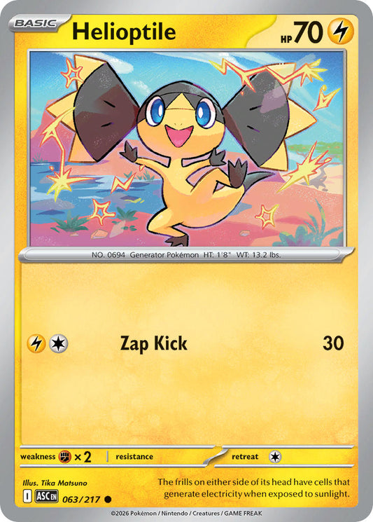 Helioptile 063/217 - POKEMON MEGA EVOLUTION: ASCENDED HEROES