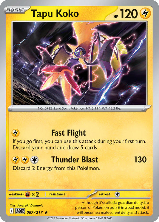Tapu Koko 067/217 - POKEMON MEGA EVOLUTION: ASCENDED HEROES