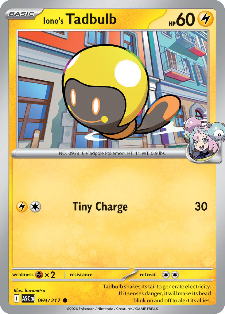Iono's Tadbulb 069/217 - POKEMON MEGA EVOLUTION: ASCENDED HEROES