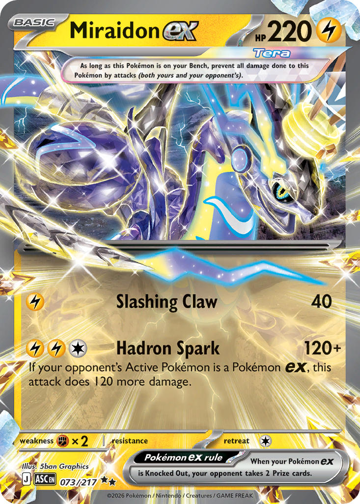 Miraidon ex 073/217 - POKEMON MEGA EVOLUTION: ASCENDED HEROES