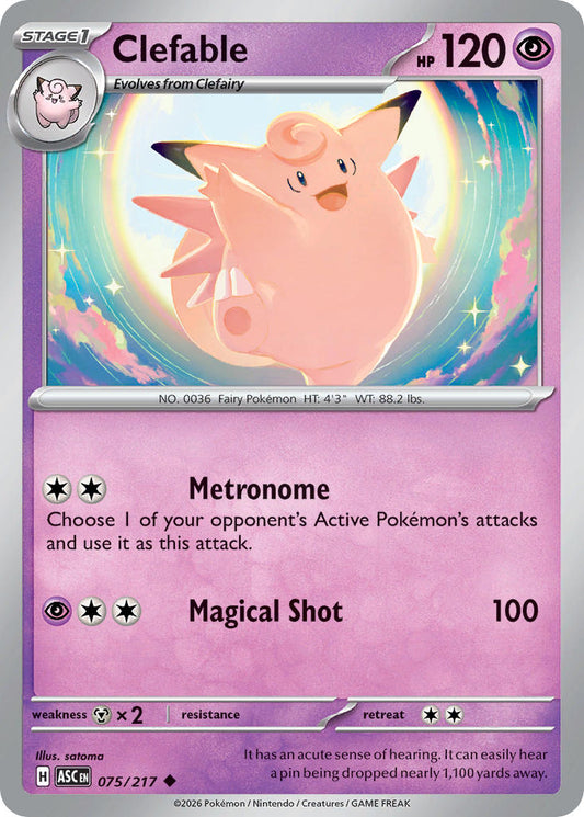 Clefable 075/217 - POKEMON MEGA EVOLUTION: ASCENDED HEROES