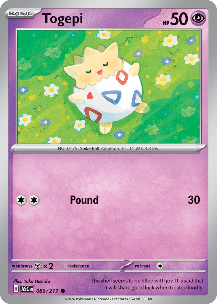 Togepi 080/217 - POKEMON MEGA EVOLUTION: ASCENDED HEROES