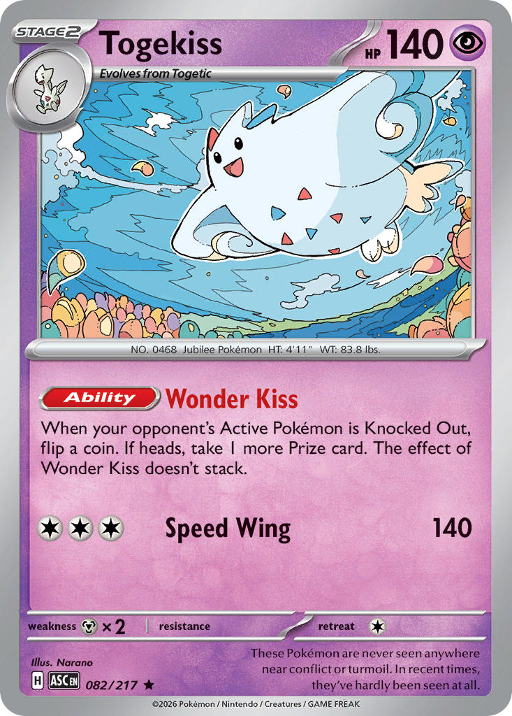 Togekiss 082/217 - POKEMON MEGA EVOLUTION: ASCENDED HEROES