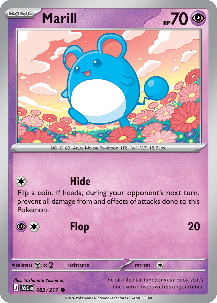Marill 083/217 - POKEMON MEGA EVOLUTION: ASCENDED HEROES