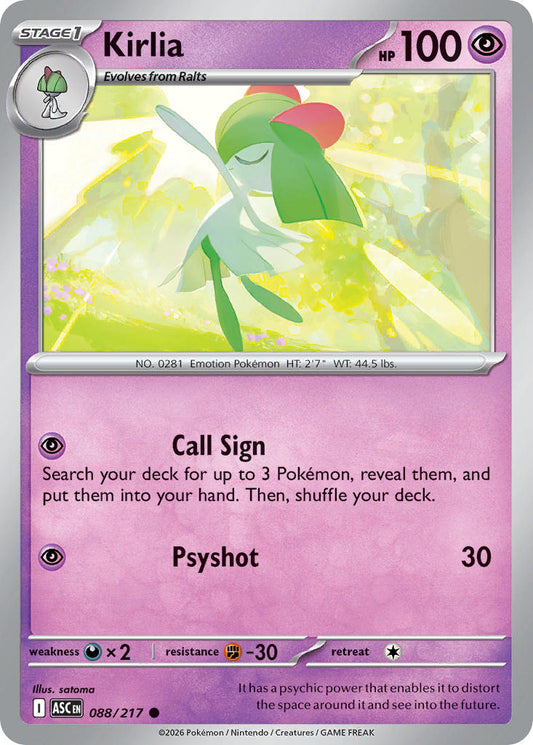 Kirlia 088/217 - POKEMON MEGA EVOLUTION: ASCENDED HEROES