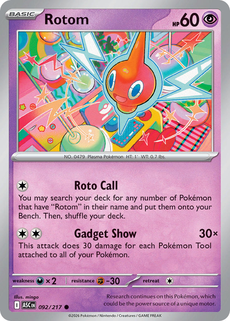 Rotom 092/217 - POKEMON MEGA EVOLUTION: ASCENDED HEROES