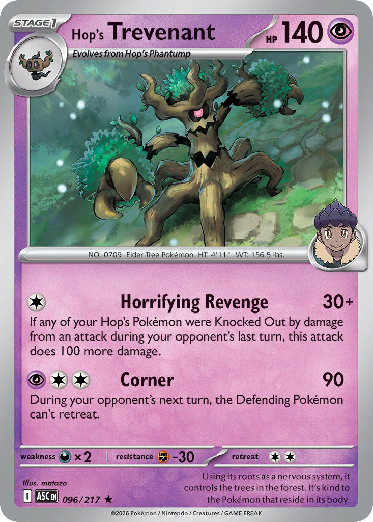 Hop's Trevenant 096/217 - POKEMON MEGA EVOLUTION: ASCENDED HEROES