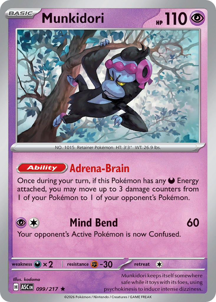 Munkidori 099/217 - POKEMON MEGA EVOLUTION: ASCENDED HEROES