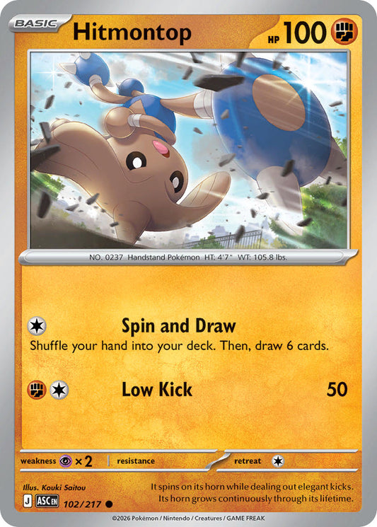 Hitmontop 102/217 - POKEMON MEGA EVOLUTION: ASCENDED HEROES