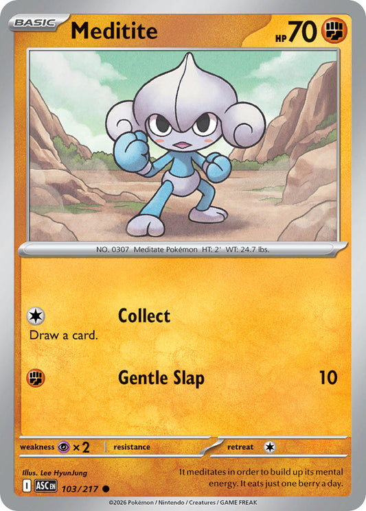 Meditite 103/217 - POKEMON MEGA EVOLUTION: ASCENDED HEROES