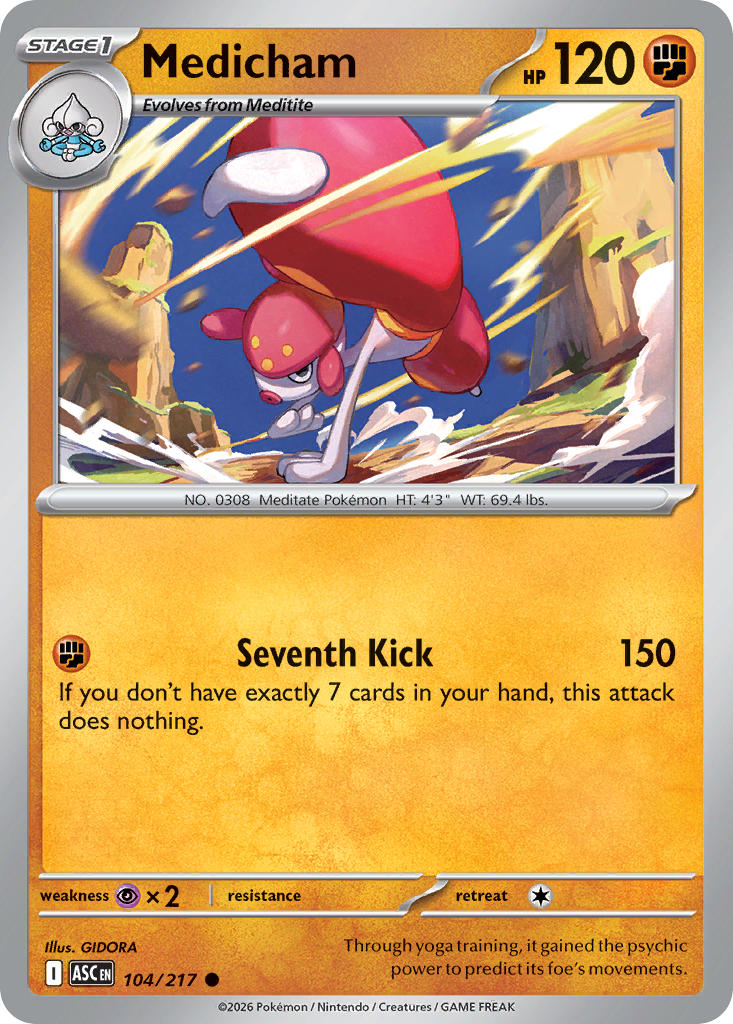 Medicham 104/217 - POKEMON MEGA EVOLUTION: ASCENDED HEROES