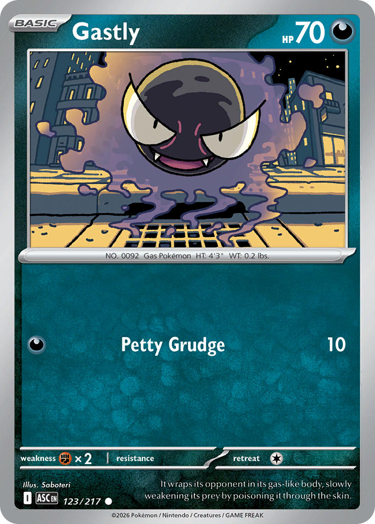 Gastly 123/217 - POKEMON MEGA EVOLUTION: ASCENDED HEROES