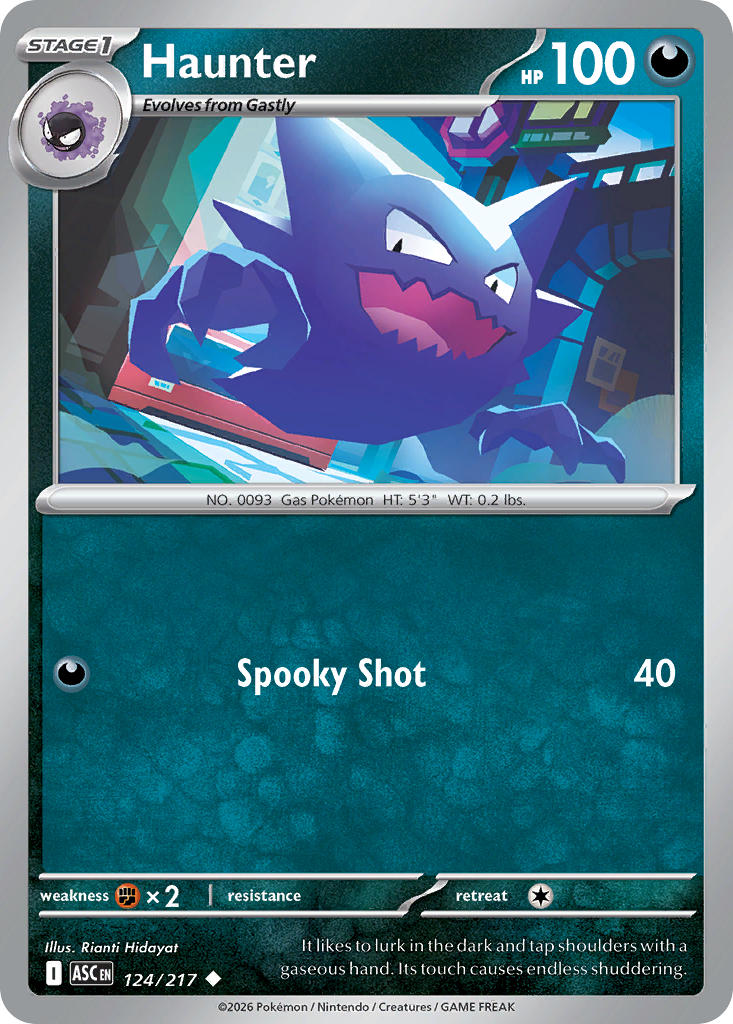 Haunter 124//217 - POKEMON MEGA EVOLUTION: ASCENDED HEROES