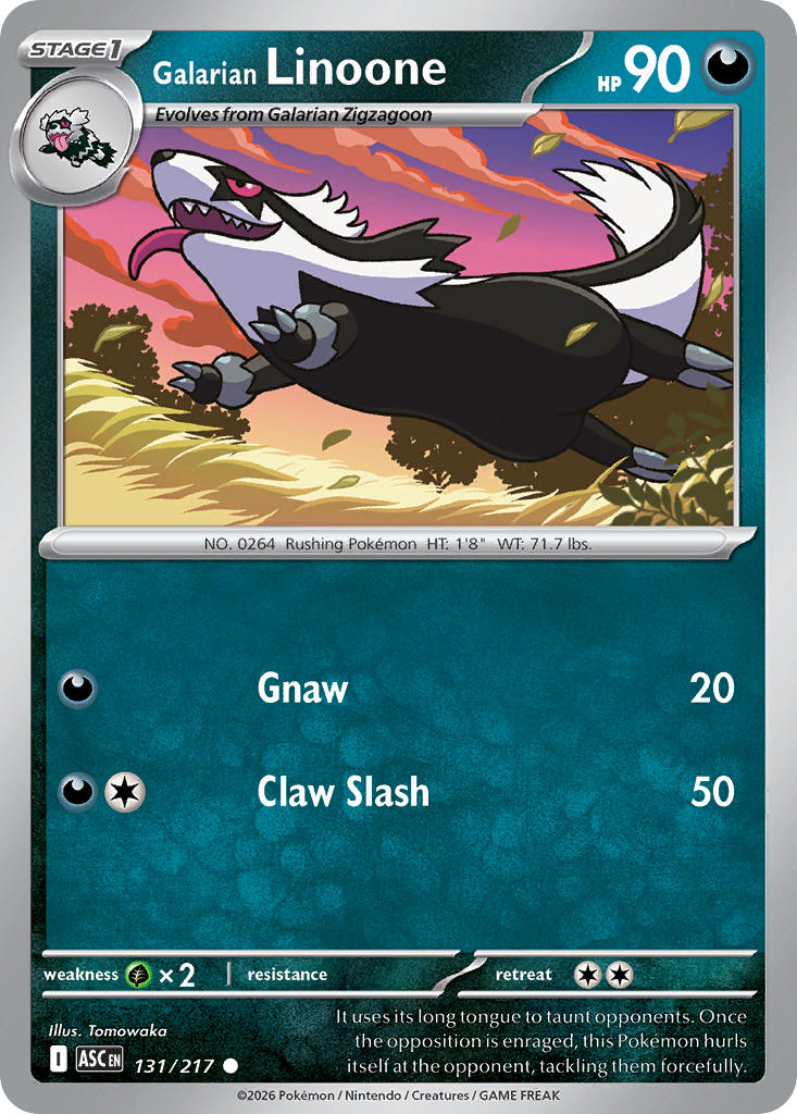 Galarian Linoone 131/217 - POKEMON MEGA EVOLUTION: ASCENDED HEROES