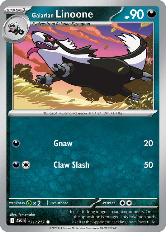 Galarian Linoone 131/217 - POKEMON MEGA EVOLUTION: ASCENDED HEROES