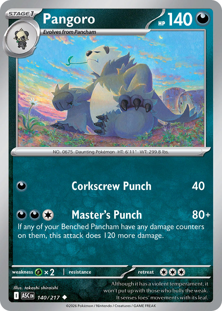 Pangoro 140/217 - POKEMON MEGA EVOLUTION: ASCENDED HEROES