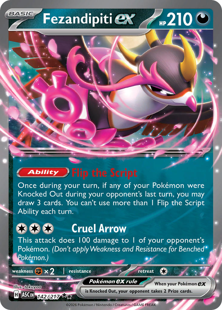 Fezandipiti ex 142/217 - POKEMON MEGA EVOLUTION: ASCENDED HEROES