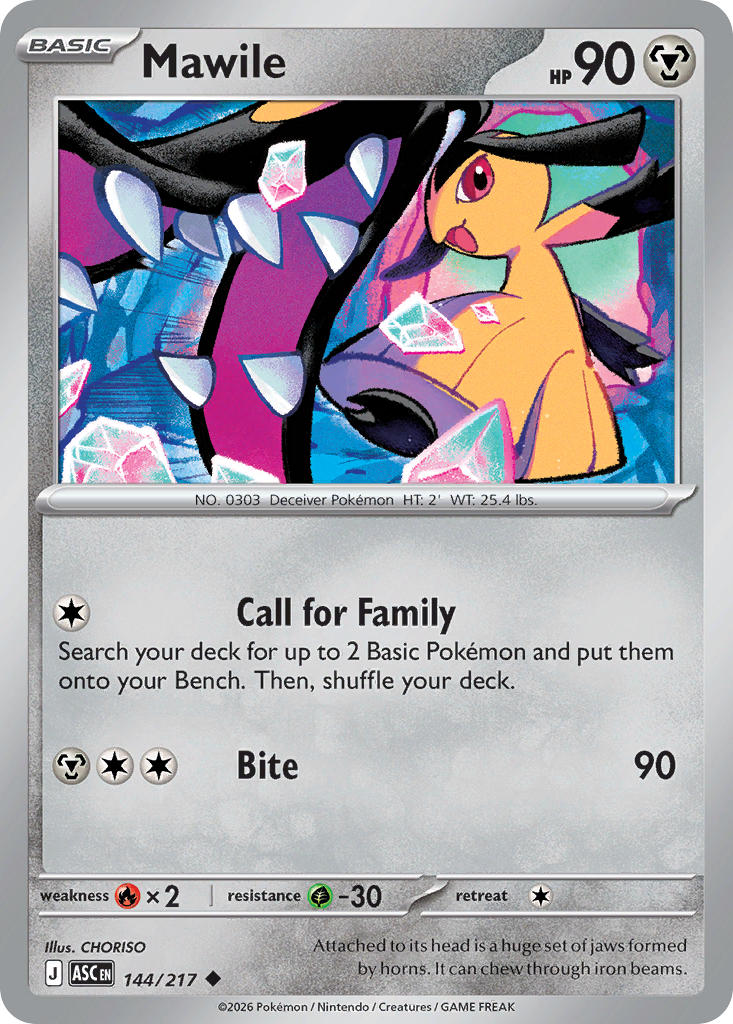 Mawile 144/217 - POKEMON MEGA EVOLUTION: ASCENDED HEROES