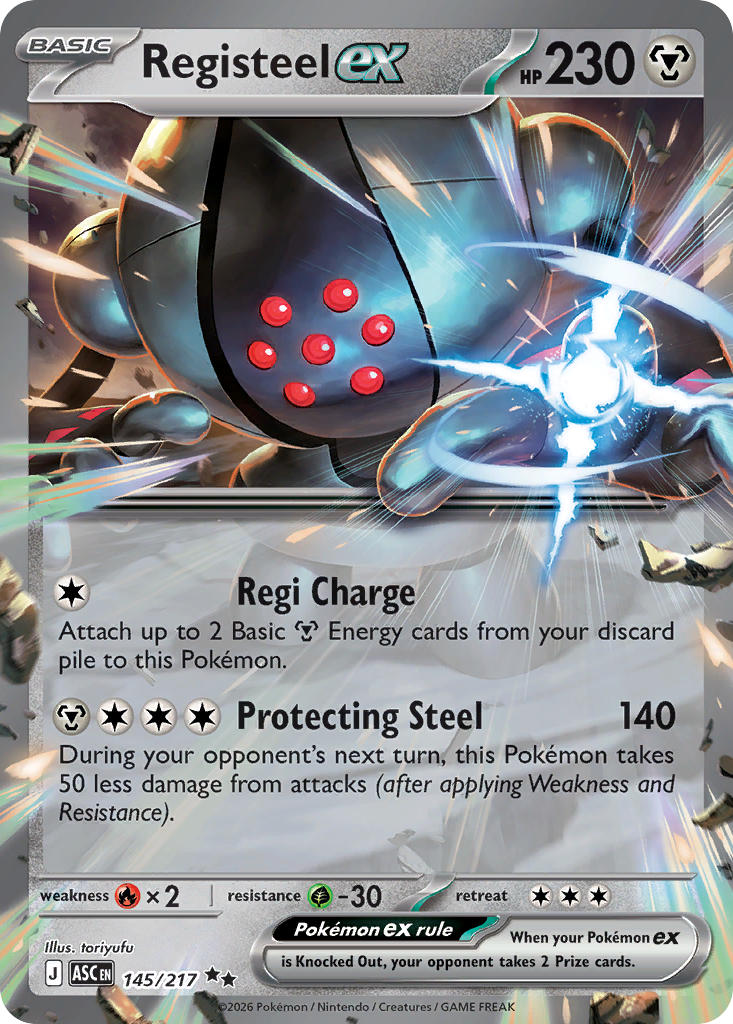 Registeel ex 145/217 - POKEMON MEGA EVOLUTION: ASCENDED HEROES