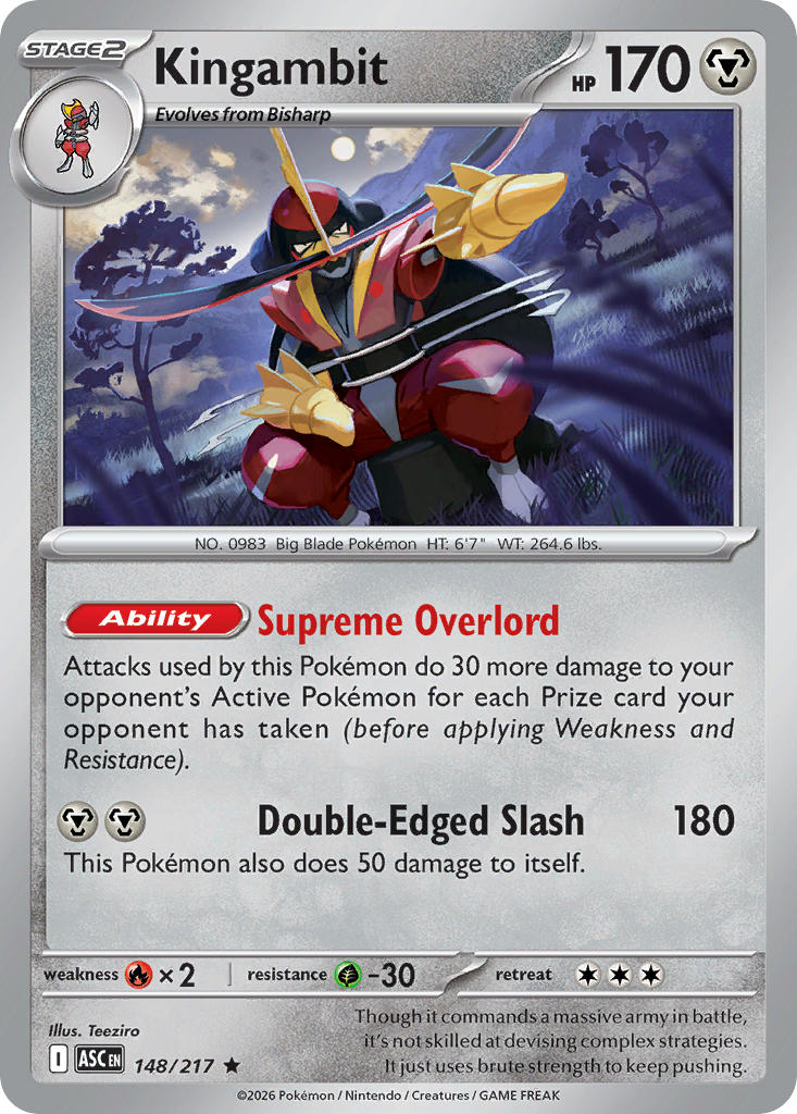 Kingambit 148/217 - POKEMON MEGA EVOLUTION: ASCENDED HEROES
