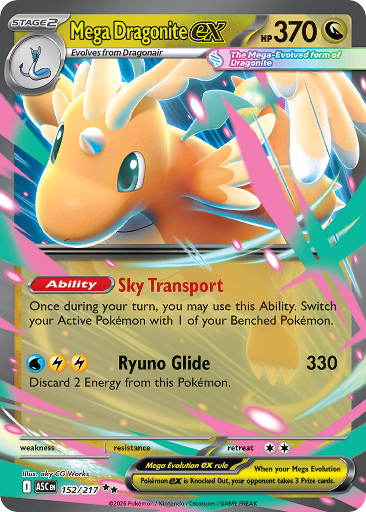 Mega Dragonite ex 152/217 - POKEMON MEGA EVOLUTION: ASCENDED HEROES