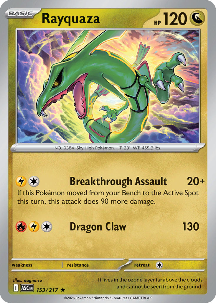 Rayquaza 153/217 - POKEMON MEGA EVOLUTION: ASCENDED HEROES