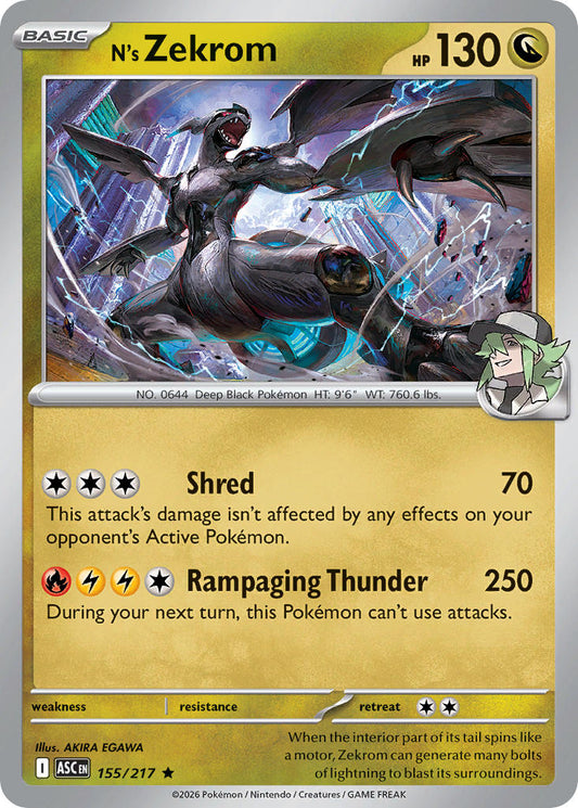 N's Zekrom 155/217 - POKEMON MEGA EVOLUTION: ASCENDED HEROES