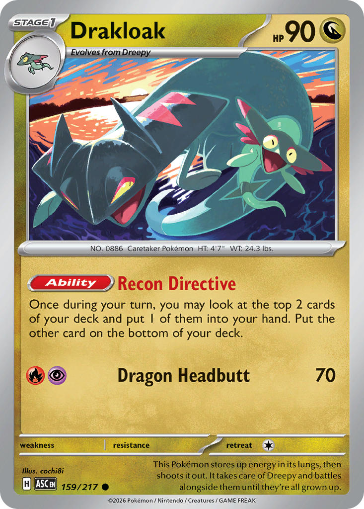 Drakloak 159/217 - POKEMON MEGA EVOLUTION: ASCENDED HEROES