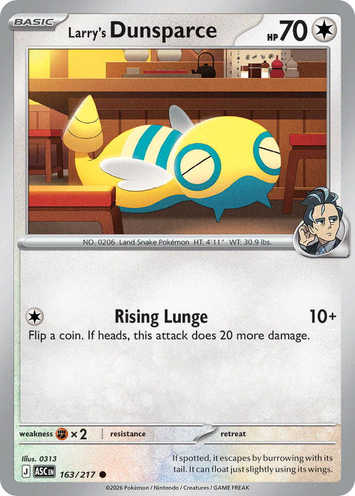 Larry's Dunsparce 163/217 - POKEMON MEGA EVOLUTION: ASCENDED HEROES