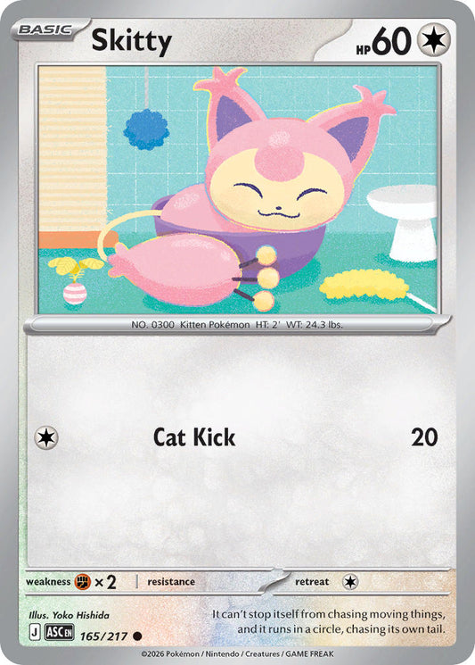 Skitty 165/217 - POKEMON MEGA EVOLUTION: ASCENDED HEROES