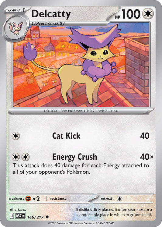 Delcatty 166/217 - POKEMON MEGA EVOLUTION: ASCENDED HEROES