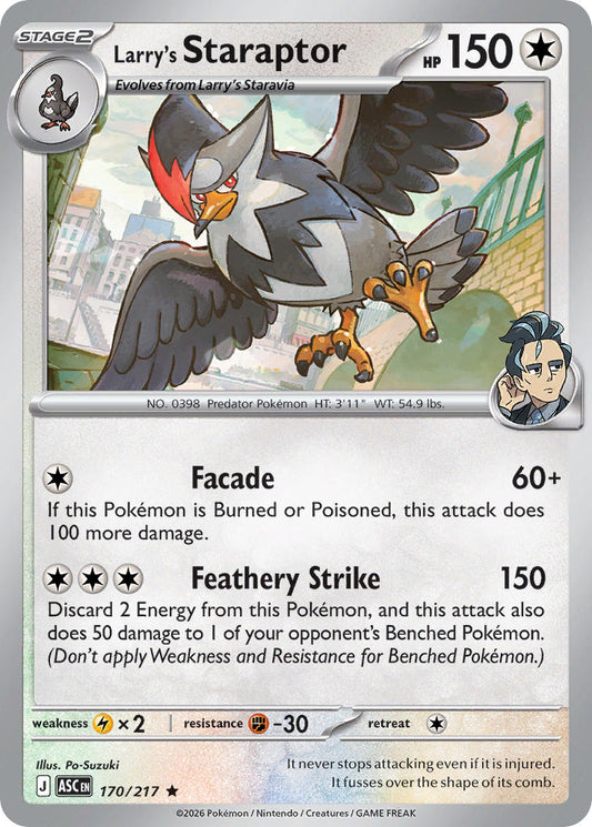 Larry's Staraptor 170/217 - POKEMON MEGA EVOLUTION: ASCENDED HEROES