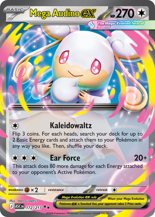 Mega Audino ex 172/217 - POKEMON MEGA EVOLUTION: ASCENDED HEROES