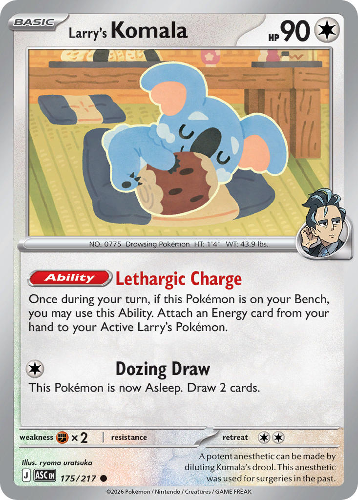 Larry's Komala 175/217 - POKEMON MEGA EVOLUTION: ASCENDED HEROES