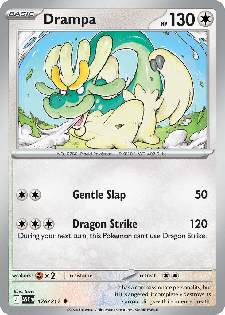 Drampa 176/217 - POKEMON MEGA EVOLUTION: ASCENDED HEROES