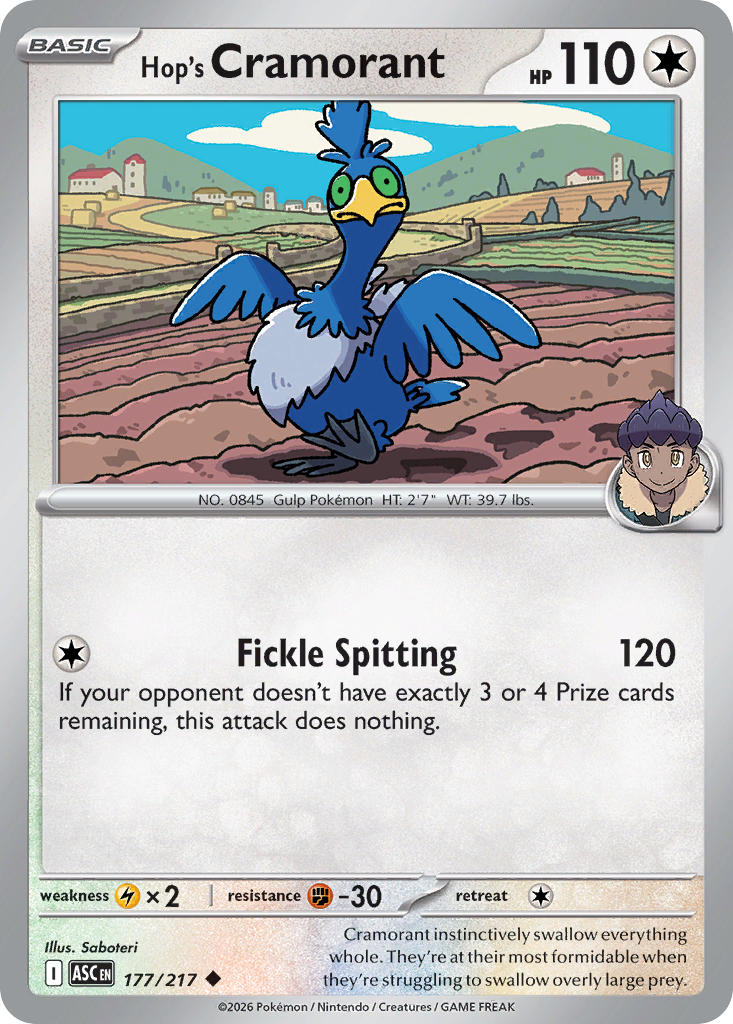 Hop's Cramorant 177/217 - POKEMON MEGA EVOLUTION: ASCENDED HEROES