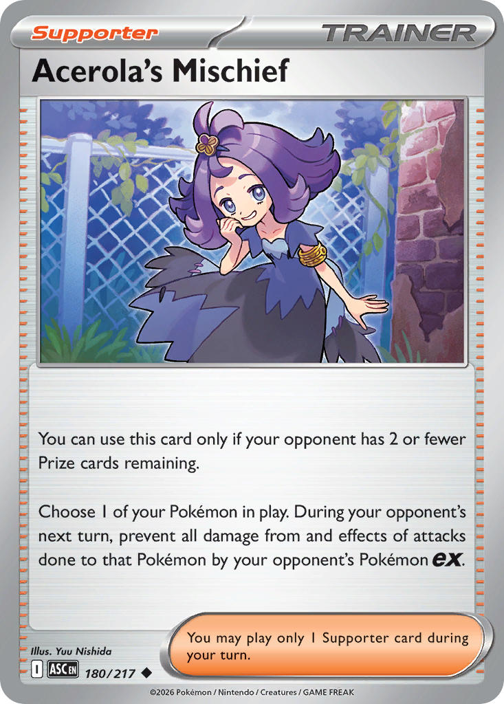 Acerola's Mischief 180/217 - POKEMON MEGA EVOLUTION: ASCENDED HEROES
