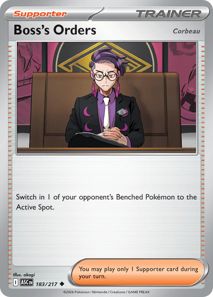 Boss's Orders 183/217 - POKEMON MEGA EVOLUTION: ASCENDED HEROES