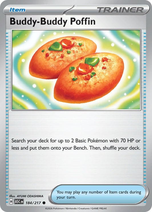 Buddy-Buddy Poffin 184/217 - POKEMON MEGA EVOLUTION: ASCENDED HEROES