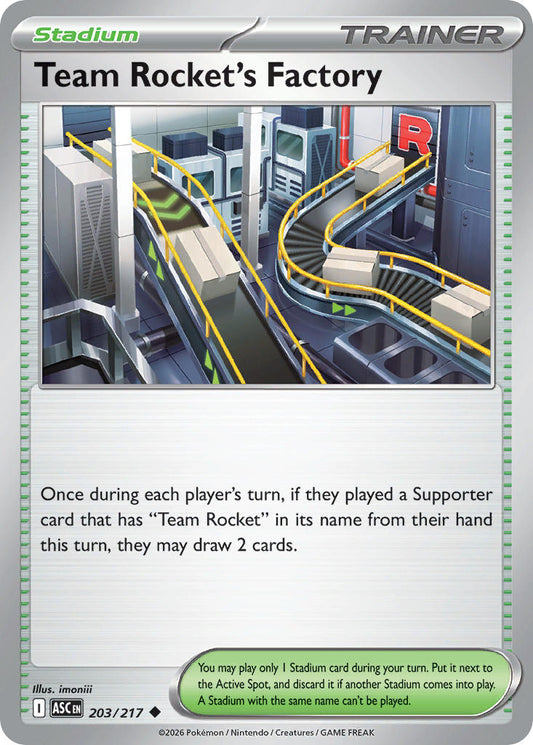 Team Rocket's Factory 203/217 - POKEMON MEGA EVOLUTION: ASCENDED HEROES