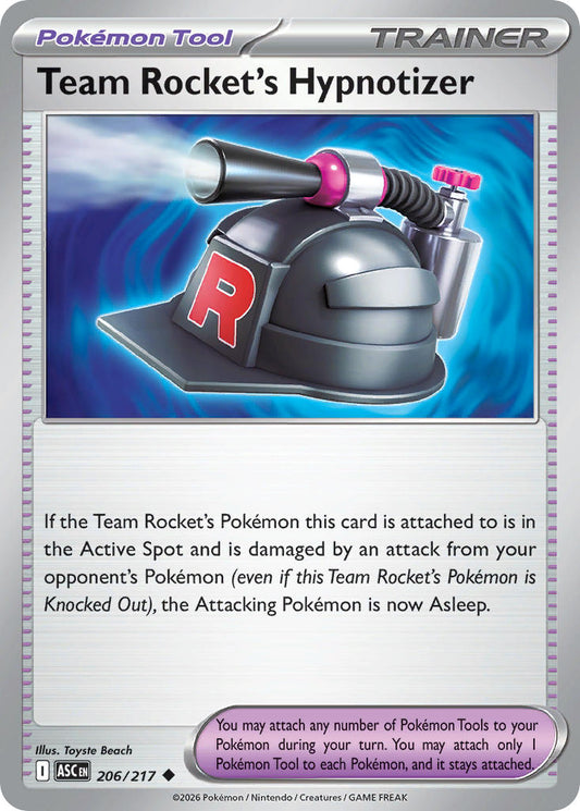 Team Rocket's Hypnotizer 206/217 - POKEMON MEGA EVOLUTION: ASCENDED HEROES