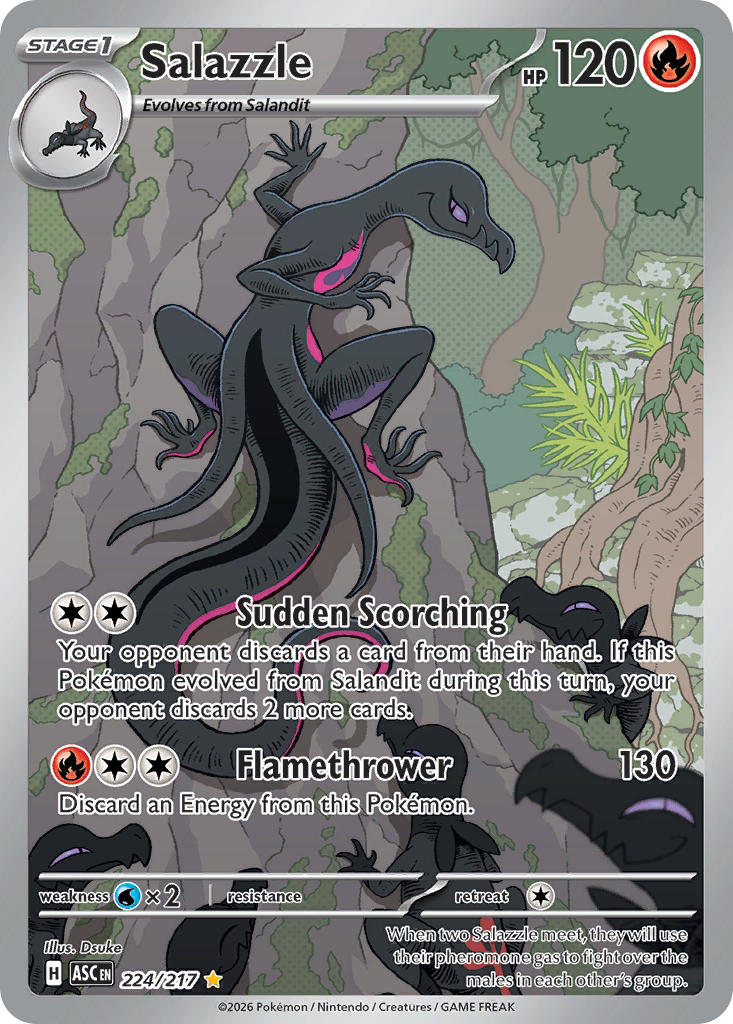 Salazzle 224/217 - POKEMON MEGA EVOLUTION: ASCENDED HEROES - Pokemon Single Card
