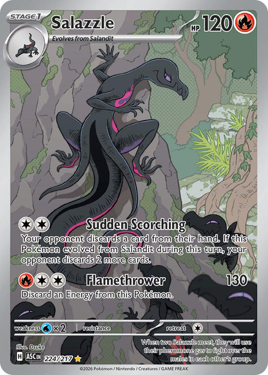 Salazzle 224/217 - POKEMON MEGA EVOLUTION: ASCENDED HEROES - Pokemon Single Card